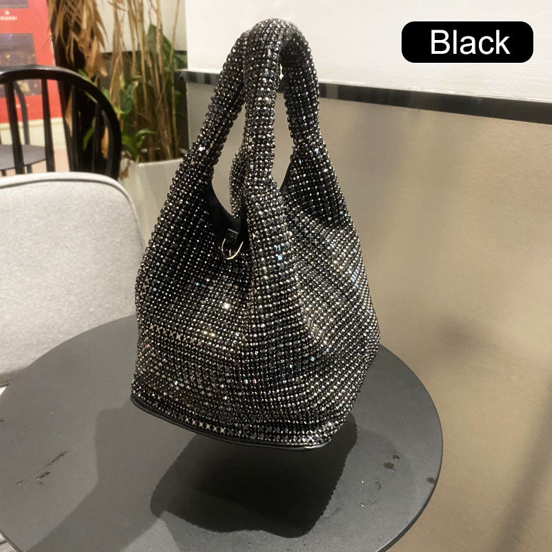 Sac à main à pochette en strass pour femmes