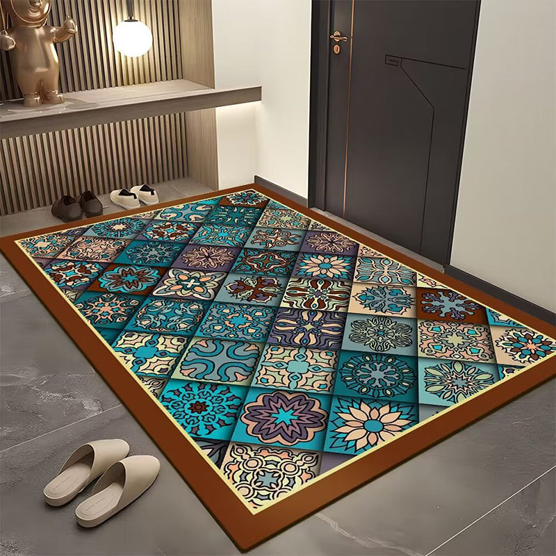 Tapis de porte géométrique bohème pour l'entrée