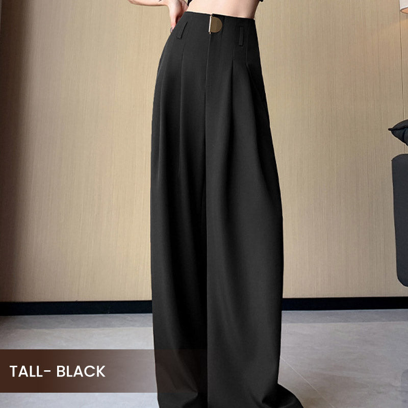 đPantalon taille haute Ă jambes droites