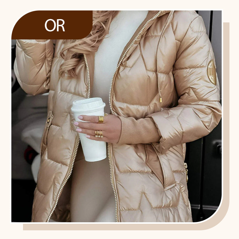 đ„ Soldes du Nouvel An - 49% de rĂ©duction đ„Manteau en Coton Ă Capuche Mi-Long pour Femme