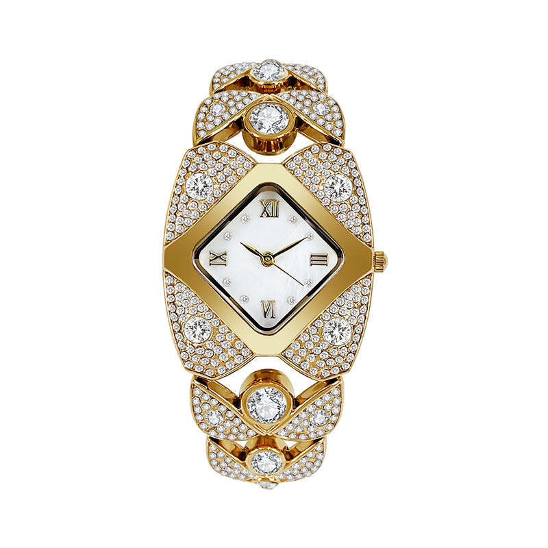 đ49% de rĂ©duction âMontre Ă quartz rĂ©tro pour femme avec strass scintillantsâš