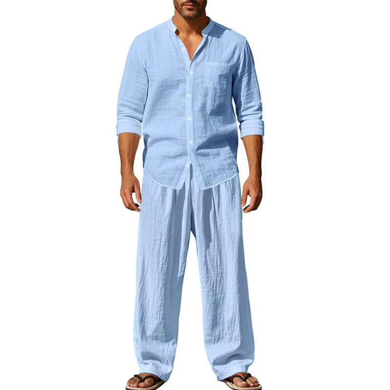 Ensemble chemise et pantalon respirant pour hommes
