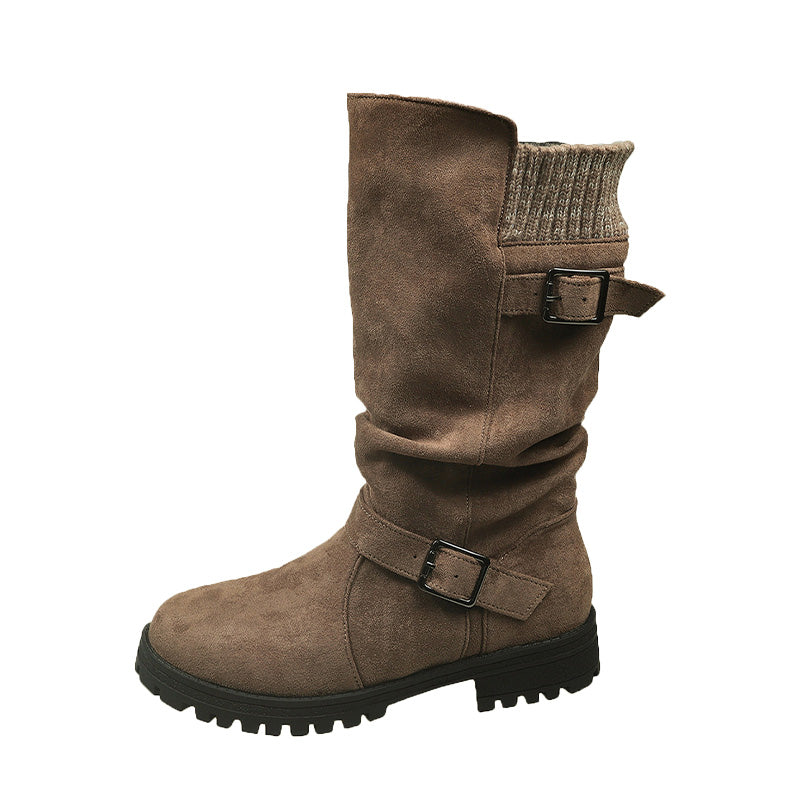 Chaussures en daim Chica pour femmes – Rehaussez votre style automnal avec une mode européenne et américaine, un design souple et respirant