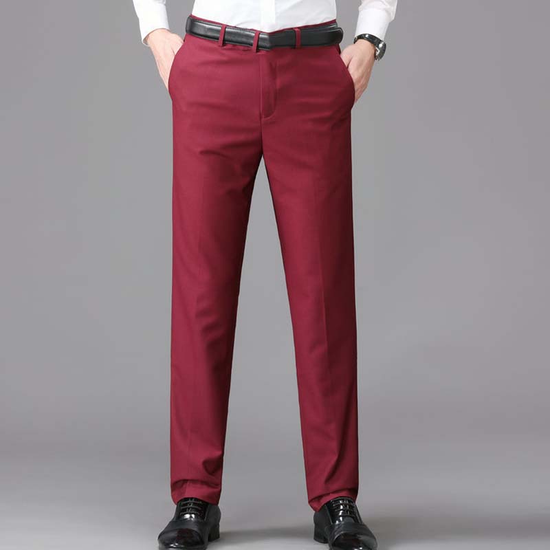 Pantalon de costume classique léger et extensible pour homme