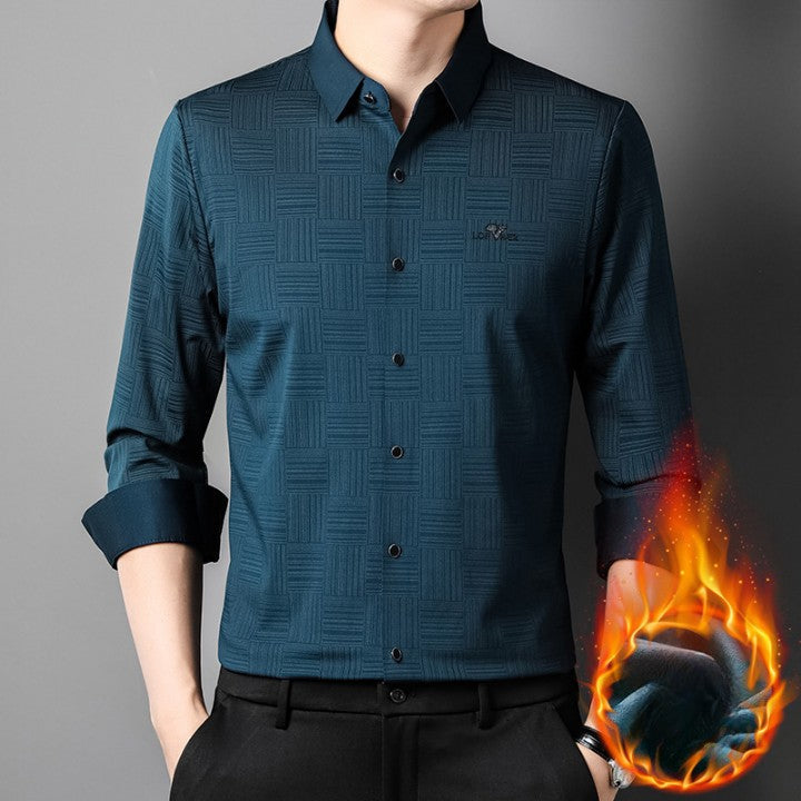 đ„Achetez 2 livraisons gratuitesđ„Chemise dĂ©contractĂ©e Ă manches longues sans plis pour hommes
