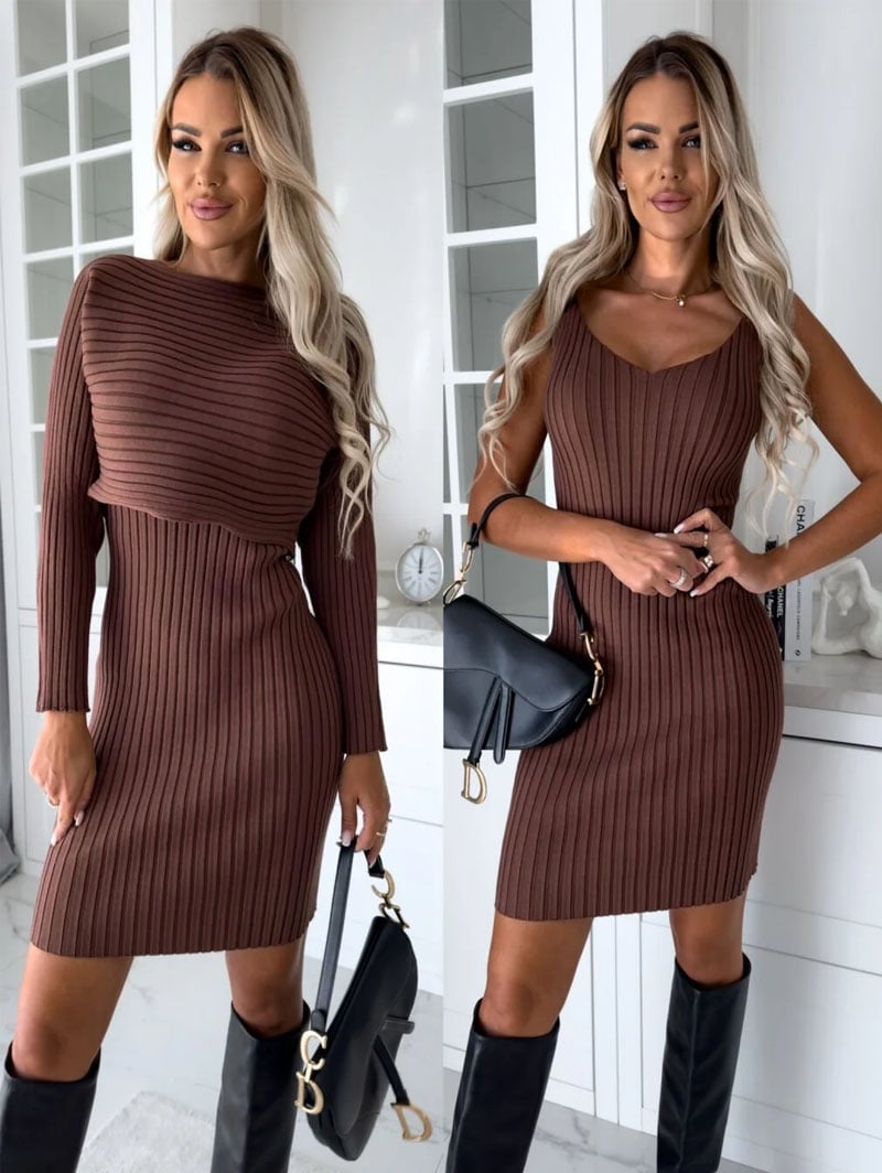 🌷👗Ensemble pull tricoté et robe d'été