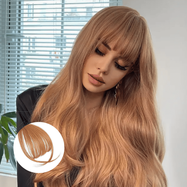 💖 Franges à clipser 100% extensions de cheveux authentiques franges aériennes