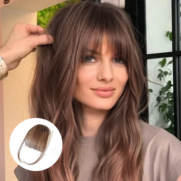 💖 Franges à clipser 100% extensions de cheveux authentiques franges aériennes