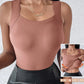🏆Dernier jour de l'offre spéciale : 10,98 € !!💐 Débardeur thermique à col rond avec soutien-gorge intégré pour femmes