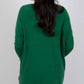 T-shirt ample à manches longues et col rond pour femme, en coton
