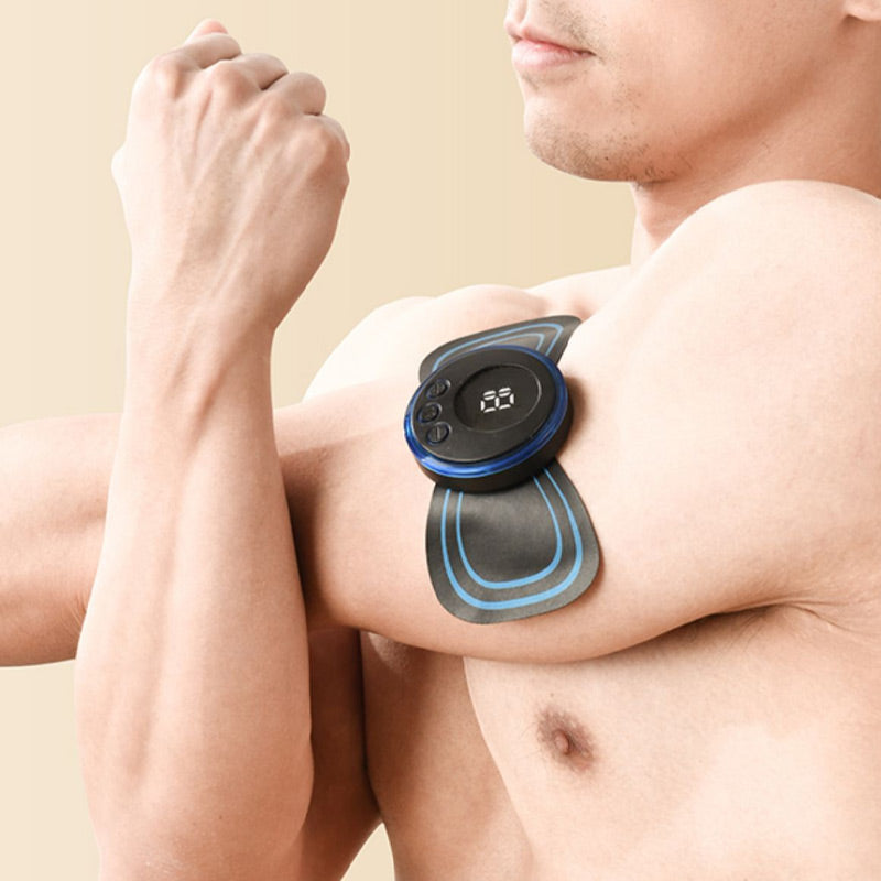 Masseur portable avec 8 modes et écran LCD - Mini stimulateur musculaire pour le soulagement de la douleur