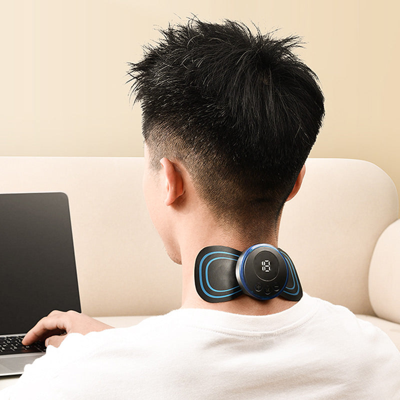 Masseur portable avec 8 modes et écran LCD - Mini stimulateur musculaire pour le soulagement de la douleur
