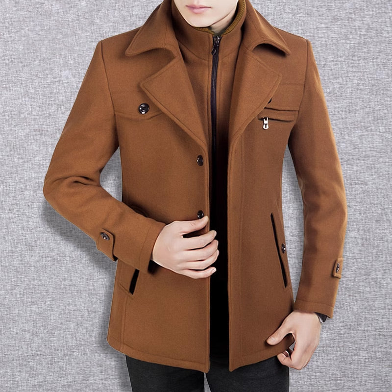 Manteau business en tweed pour homme -Livraison gratuite