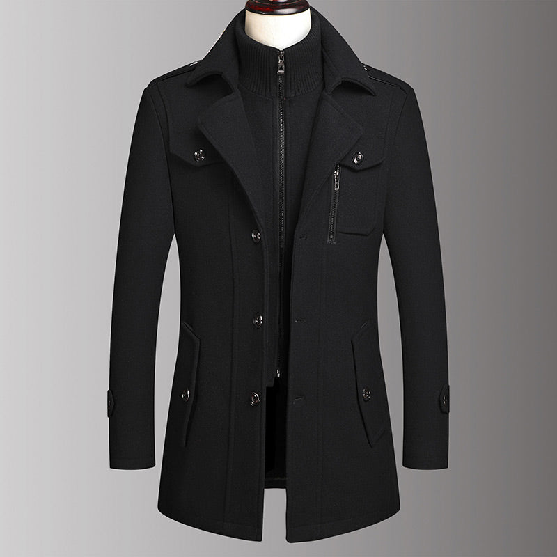 Manteau business en tweed pour homme -Livraison gratuite
