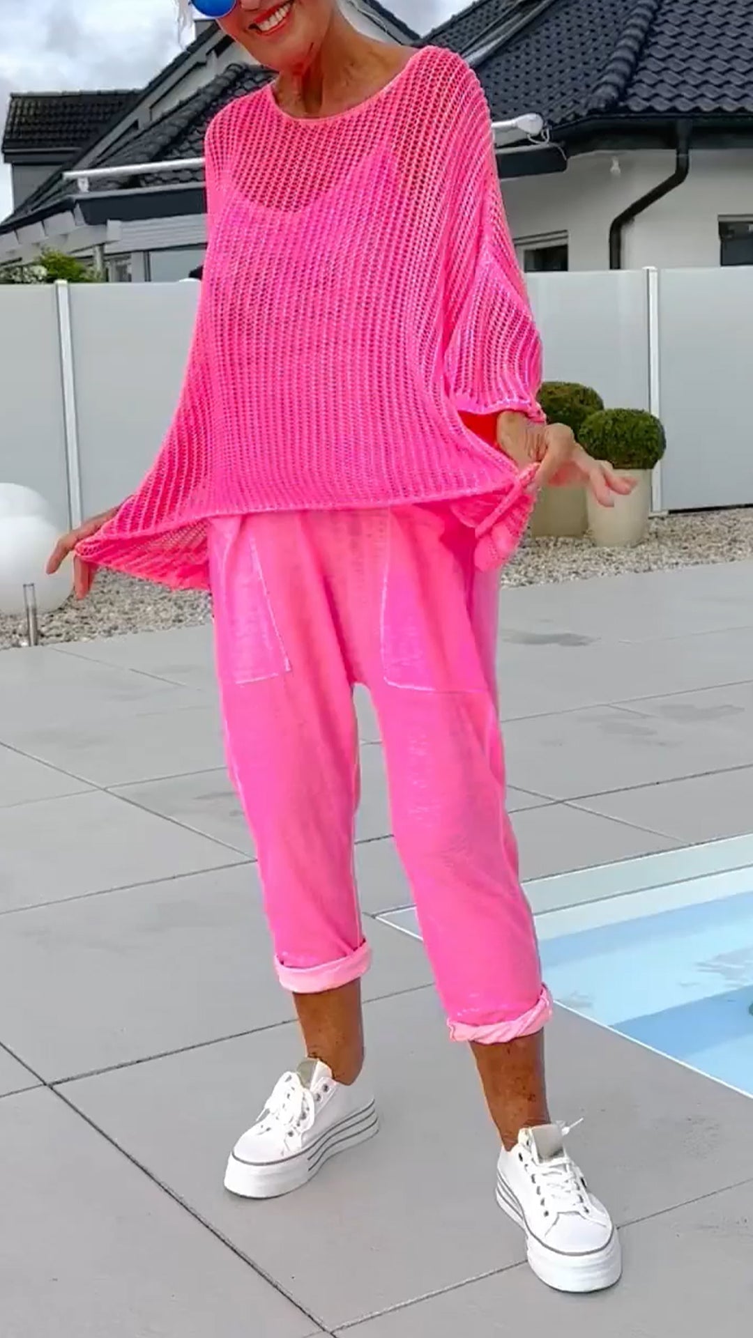 Combinaison + Smock creux à imprimé lettres pour femmes, tenue décontractée