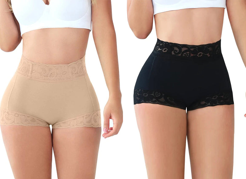 💓 Vente chaude ⇝ 💓 Women Lace Classic Daily Wear Body Shaper Butt Lifter Panty Slip lissant