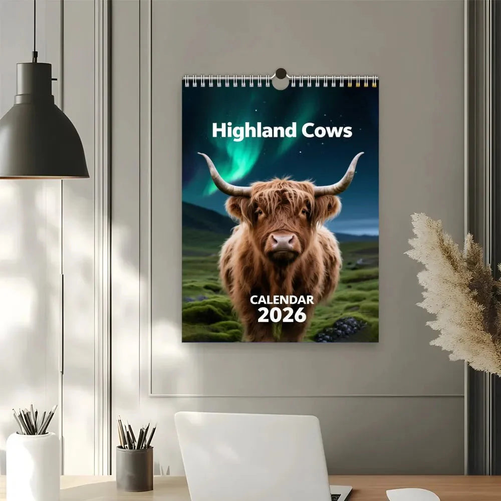 🐮Calendrier 2026 des bovins Highland📅