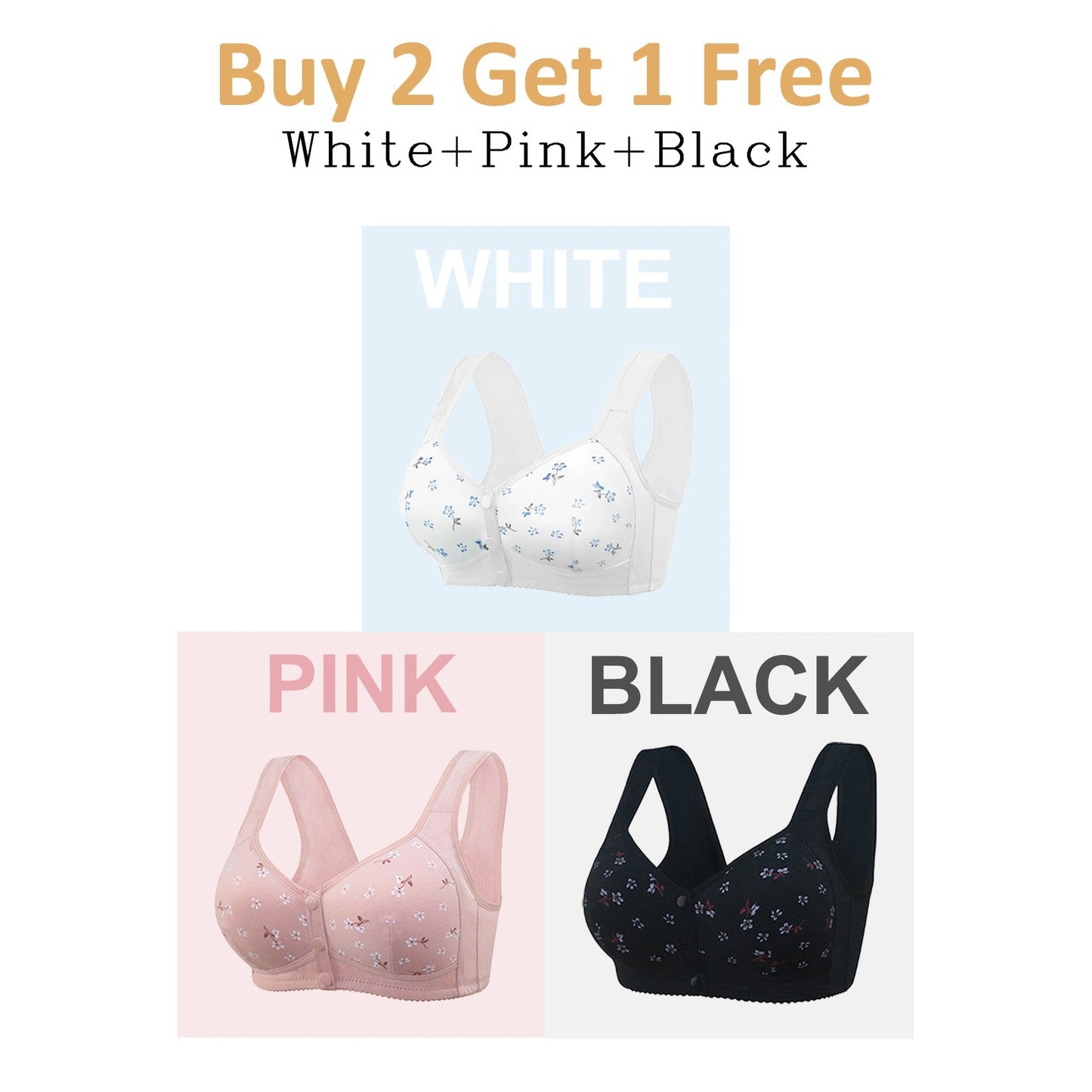 🔥2025 Vente de printemps -49% DISCOUNT !🔥Soutien-gorge confortable et pratique avec bouton sur le devant