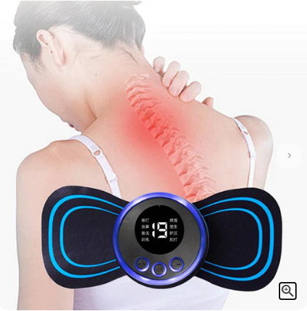 Masseur portable avec 8 modes et écran LCD - Mini stimulateur musculaire pour le soulagement de la douleur