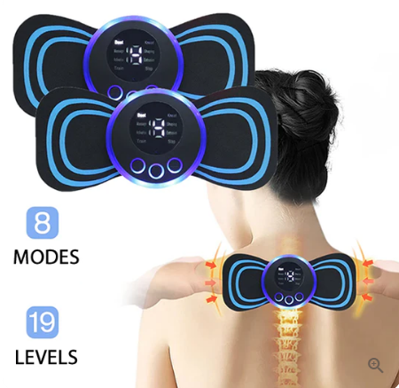 Masseur portable avec 8 modes et écran LCD - Mini stimulateur musculaire pour le soulagement de la douleur