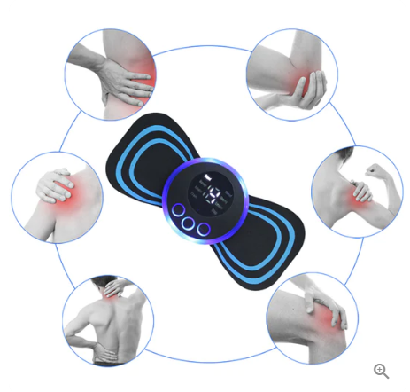 Masseur portable avec 8 modes et écran LCD - Mini stimulateur musculaire pour le soulagement de la douleur
