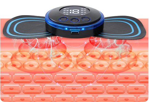 Masseur portable avec 8 modes et écran LCD - Mini stimulateur musculaire pour le soulagement de la douleur