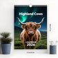 🐮Calendrier 2026 des bovins Highland📅