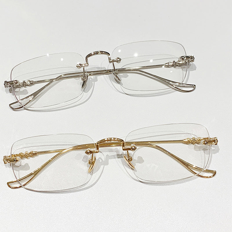 Lunettes anti-lumière bleue sans monture pour presbytes hommes et femmes