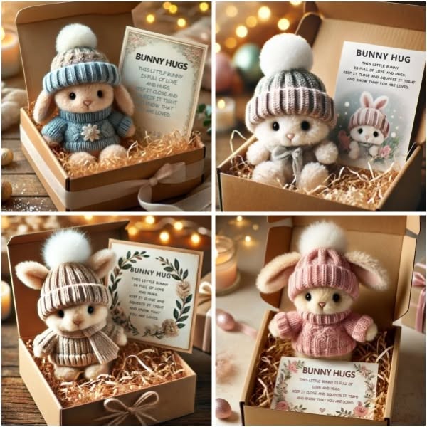 🎁 Fait main de haute qualité 🐇 Mini lapin super réaliste