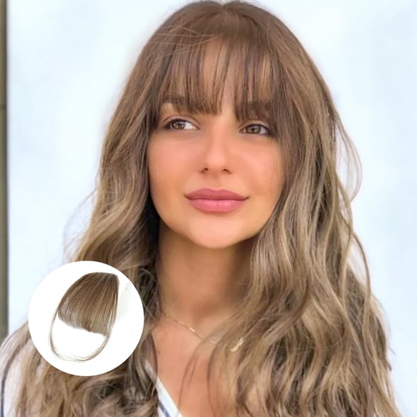 💖 Franges à clipser 100% extensions de cheveux authentiques franges aériennes