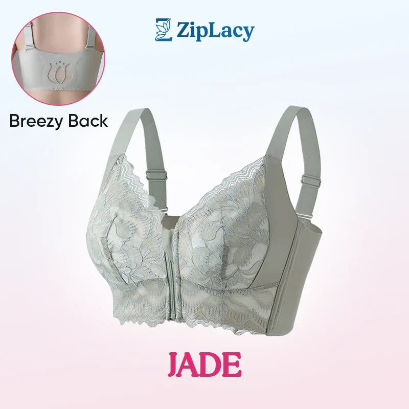 ✨Achetez-en 1 obtenez-en 2💞Soutien-gorge ultra souple avec fermeture éclair à l'avant et sans armatures