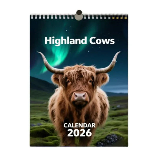 🐮Calendrier 2026 des bovins Highland📅