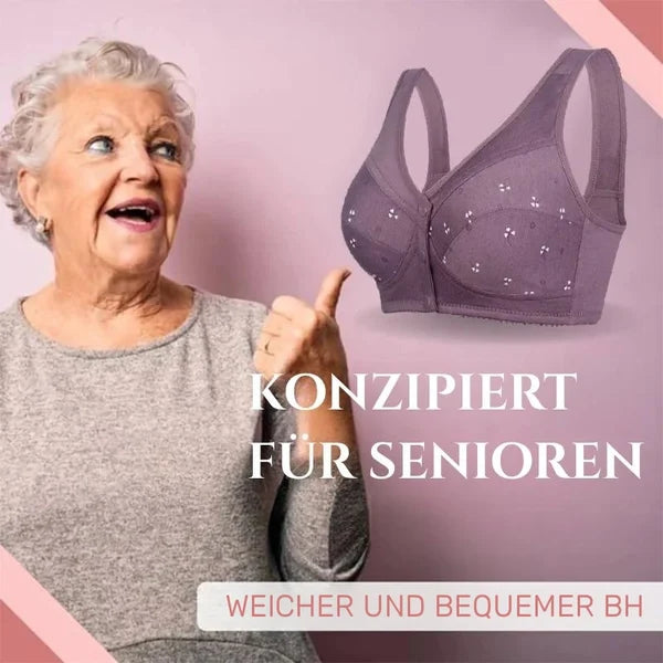 Vente pour la fête des mères - 49% de réduction😍2024 Nouveau design pour le soutien-gorge en coton à fermeture frontale senior🥰