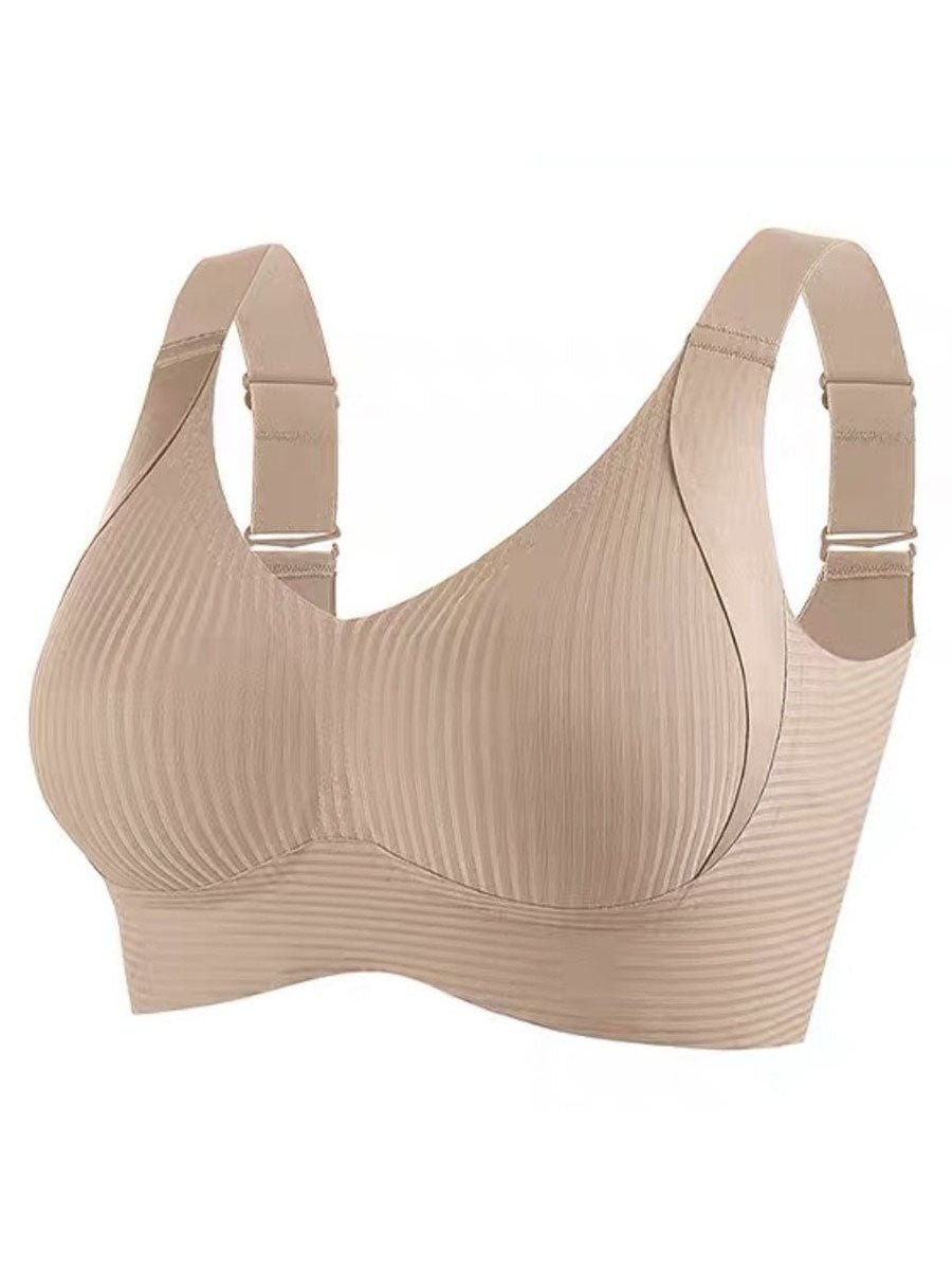 🎁Achetez 1 et obtenez 3 paquets💕Soutien-gorge push-up côtelé pour femmes, réglable et sans fil