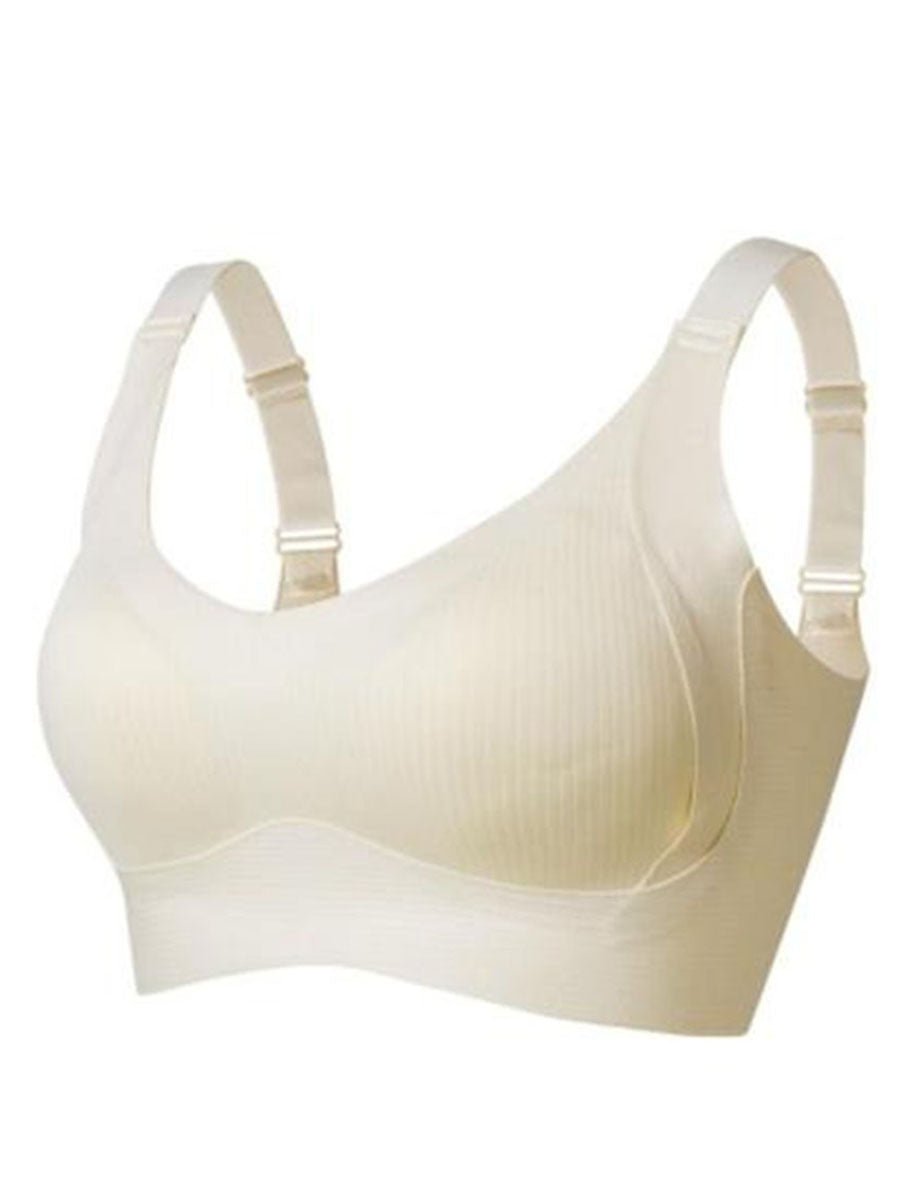 🎁Achetez 1 et obtenez 3 paquets💕Soutien-gorge push-up côtelé pour femmes, réglable et sans fil