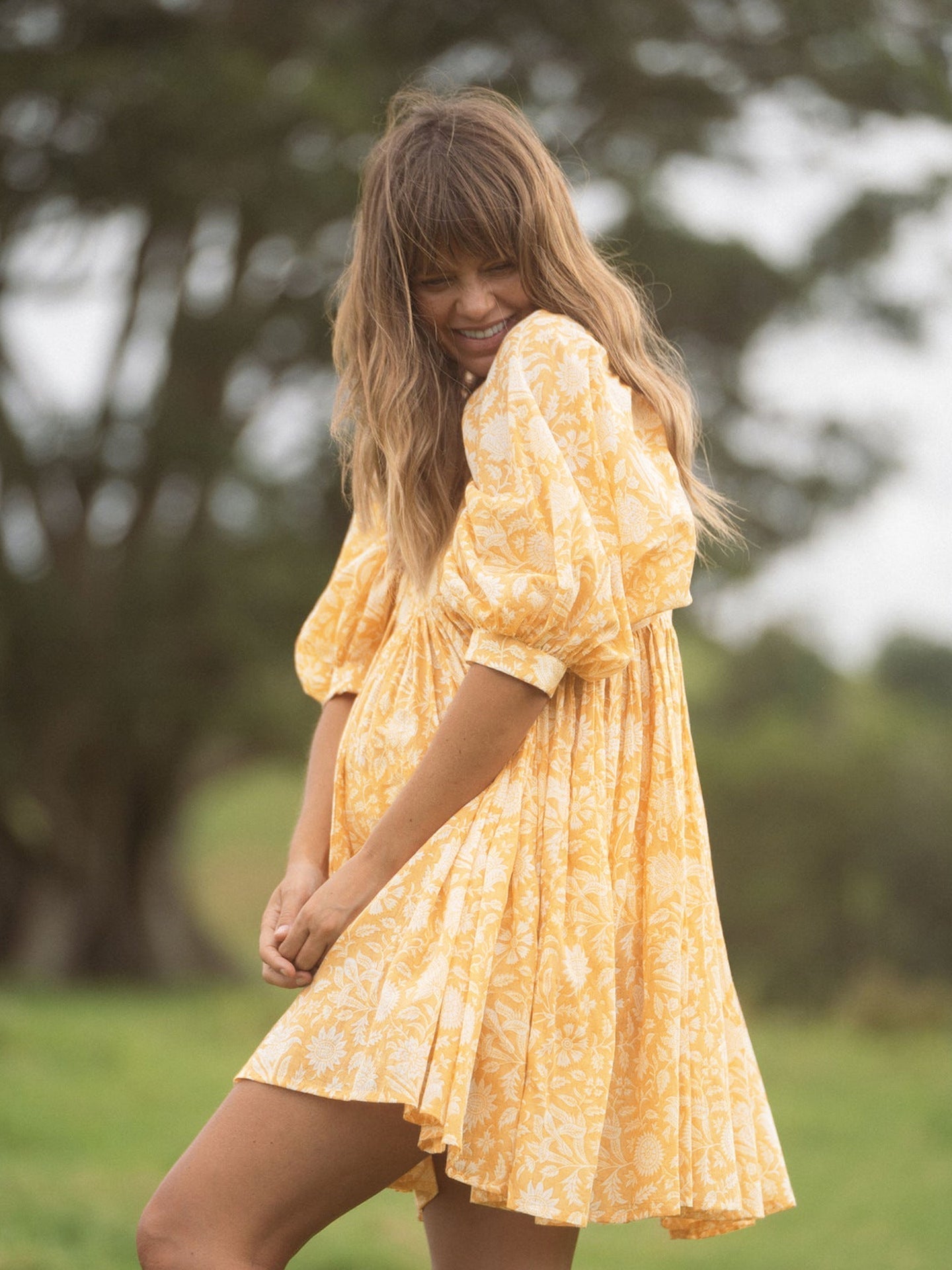 🔥50% DE RÉDUCTION🔥Robe courte d'été tunique florale à col en V et demi-manches