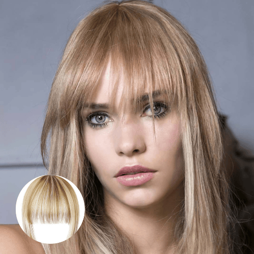 💖 Franges à clipser 100% extensions de cheveux authentiques franges aériennes