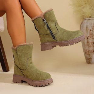 Bottes d'hiver en laine polaire pour femmes