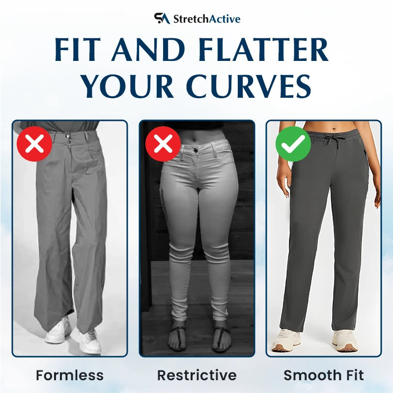 🔥Pantalon unisexe ultra extensible en soie glacée, confortable et décontracté