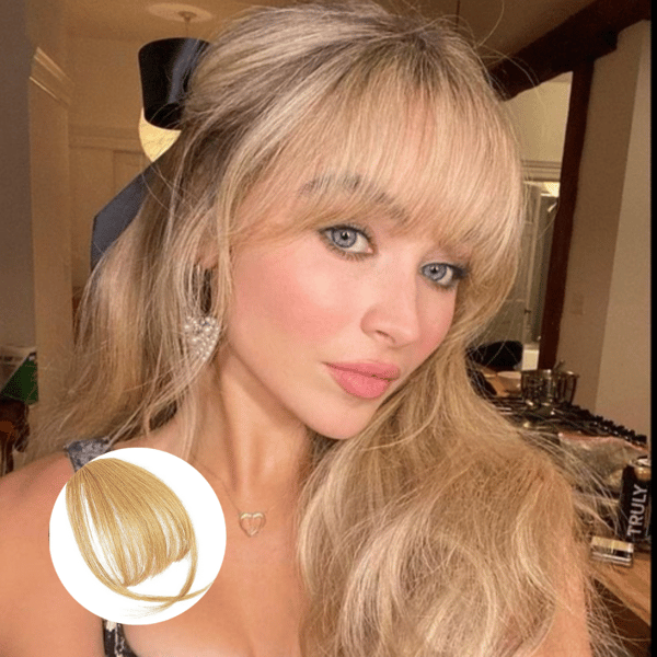 💖 Franges à clipser 100% extensions de cheveux authentiques franges aériennes