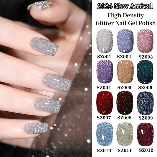 👍 2024 New Arrival💥 Gel de vernis à ongles à haute densité de paillettes