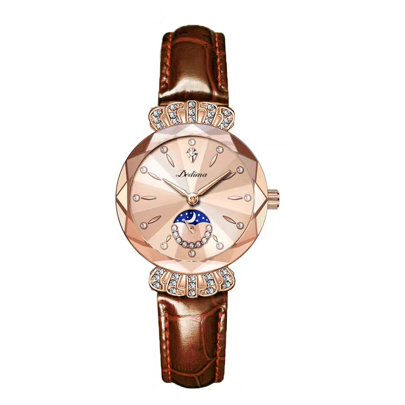 ✨50% OFF✨Montre de luxe imperméable et brillante en acier inoxydable Moissanite pour femme