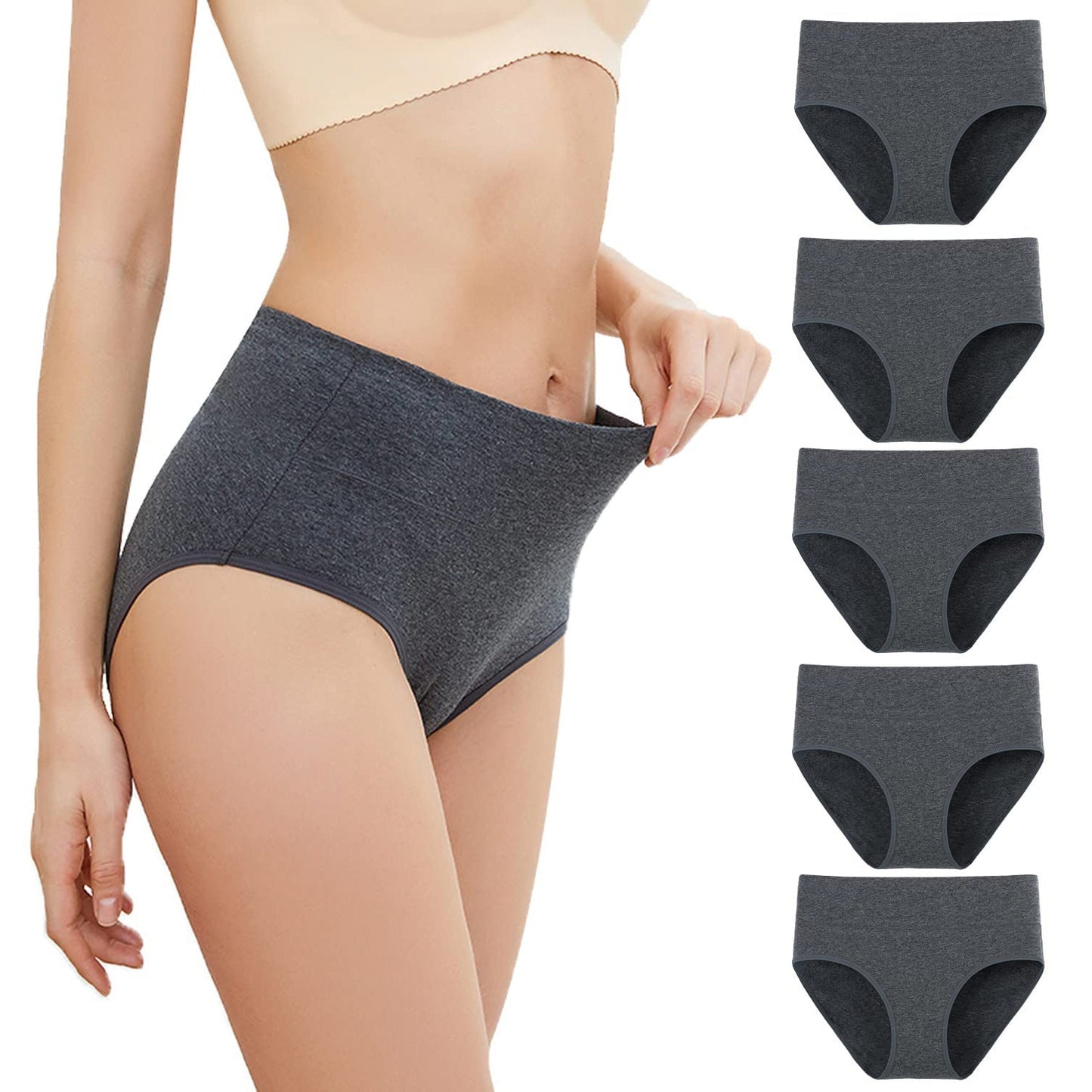 🎁 Achetez 1 et obtenez 5 paquets ✨ Culotte en coton taille haute pour les femmes