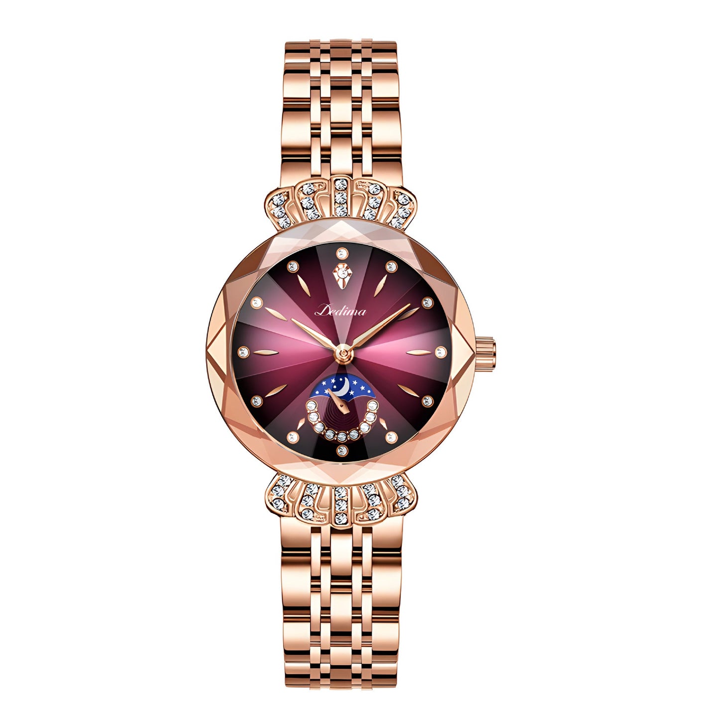 ✨50% OFF✨Montre de luxe imperméable et brillante en acier inoxydable Moissanite pour femme