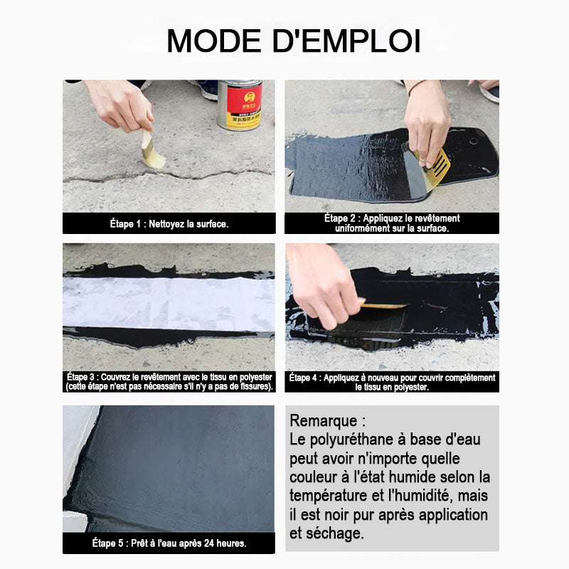 🍃✨🔰Polyuréthane Imperméabilisation et réparation des fuites Revêtement écologique🍃✨🔰