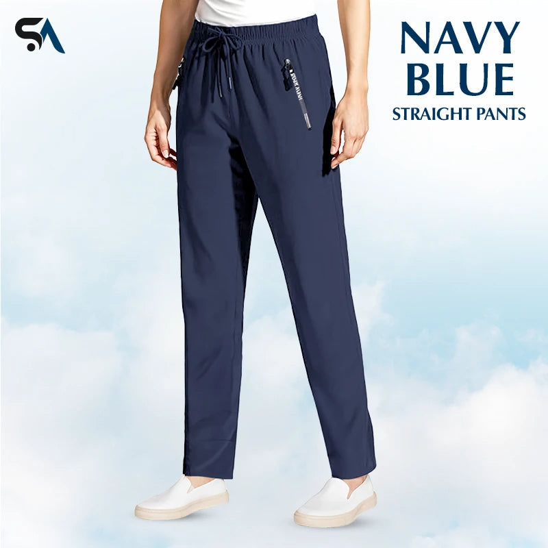 🔥Pantalon unisexe ultra extensible en soie glacée, confortable et décontracté