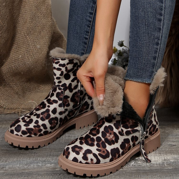 Bottes d'hiver en laine polaire pour femmes