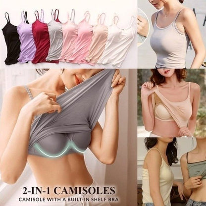 🔥Promotion de la fête des mères🔥 - Achetez-en 1 et obtenez-en 2 gratuitement✨ - Débardeur avec soutien-gorge intégré