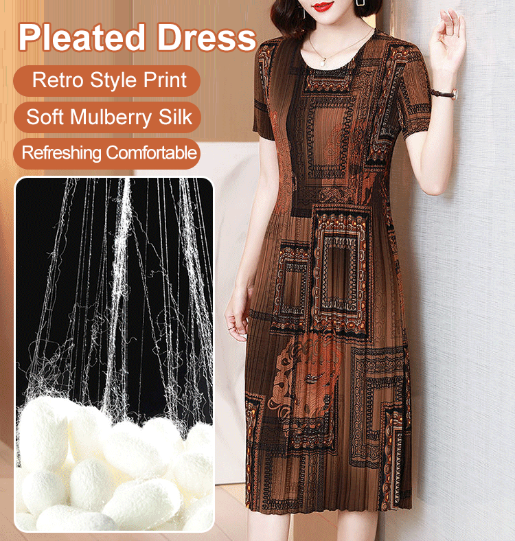 Robe plissée à la mode (49% OFF)