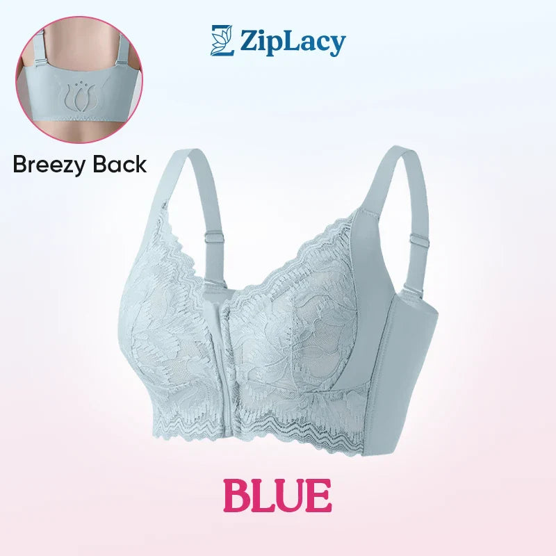 ✨Achetez-en 1 obtenez-en 2💞Soutien-gorge ultra souple avec fermeture éclair à l'avant et sans armatures